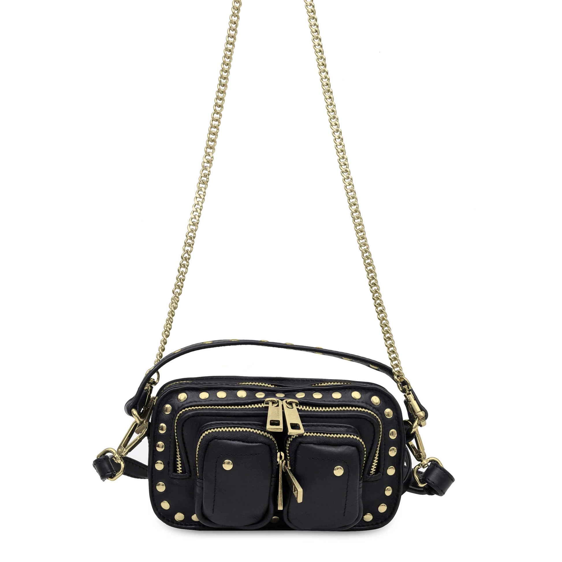Núnoo Helena Pure Disco Black w. Gold Crossbody Black