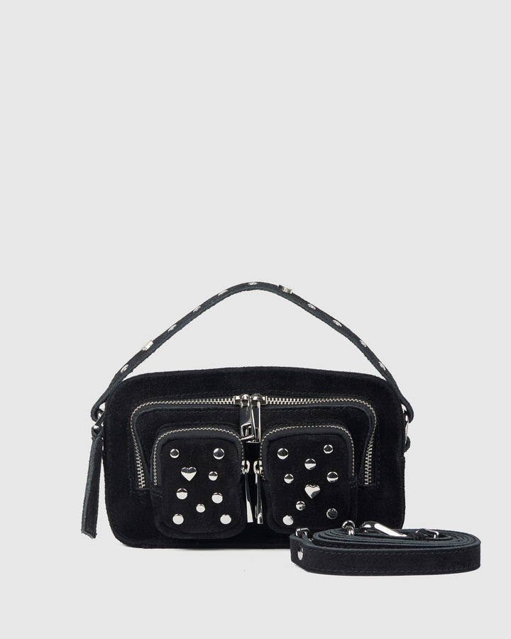 Núnoo Helena Sweetheart Suede Black Small bag Black