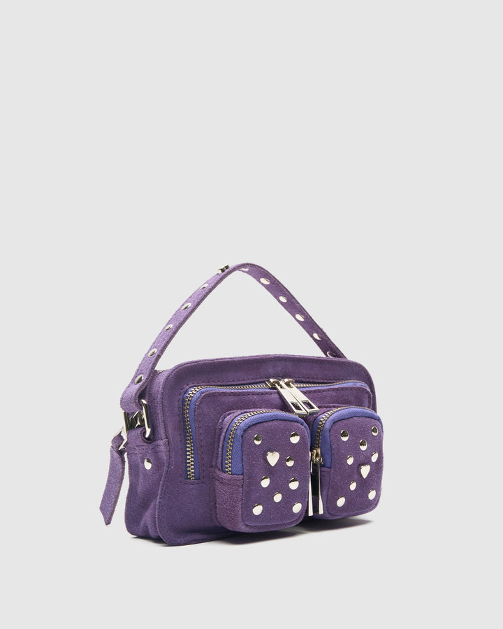 Núnoo Helena Sweetheart Suede Dark Purple Small bag Dark purple