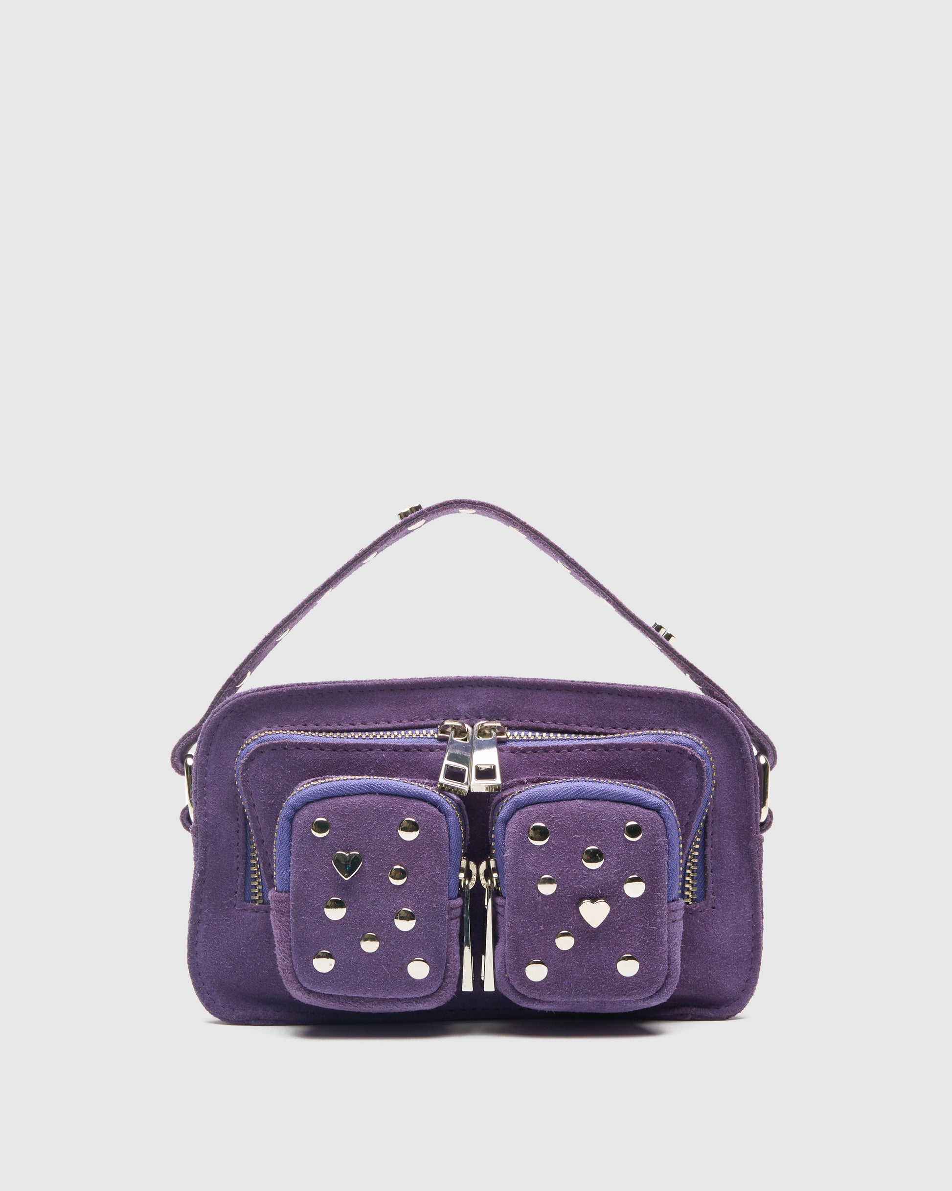 Núnoo Helena Sweetheart Suede Dark Purple Small bag Dark purple