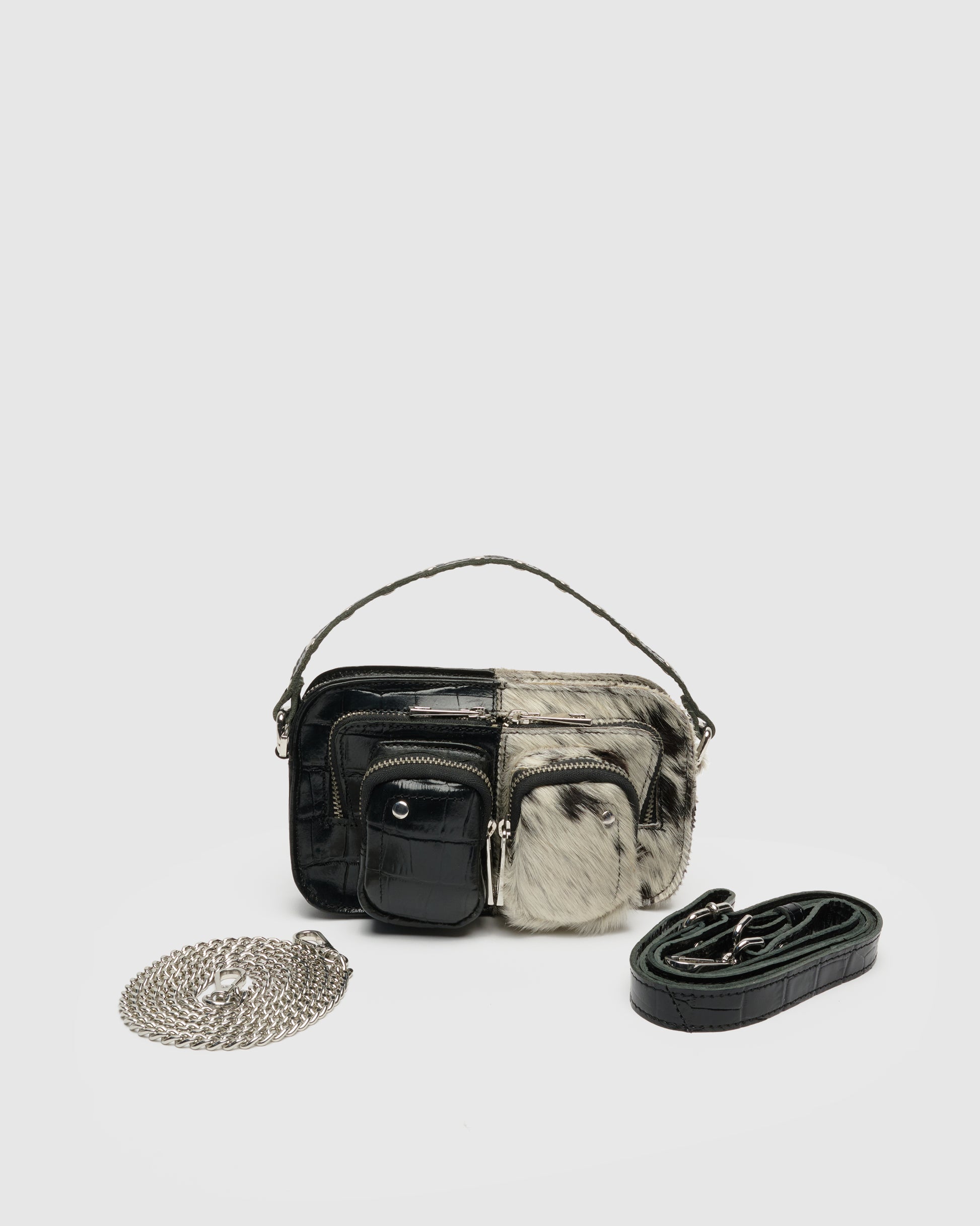 Núnoo Helena Texas Dots Small bag Black/white