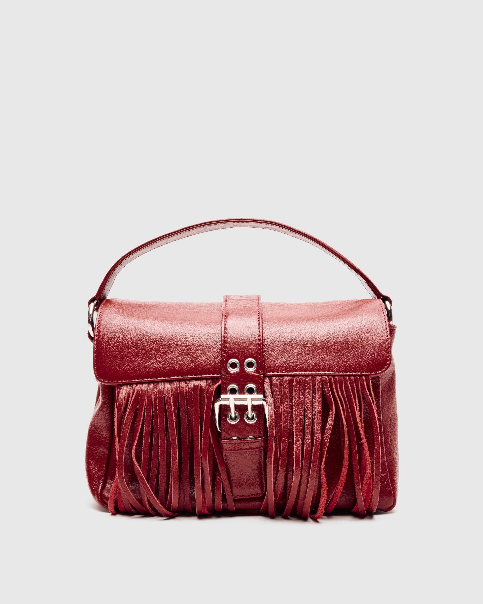 Núnoo Honey Buckle Fringe Mountain Maroon Medium Maroon