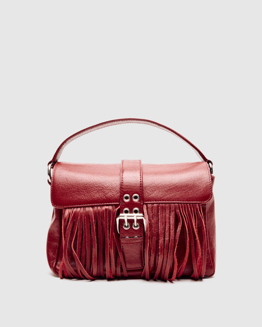Núnoo Honey Buckle Fringe Mountain Maroon Medium Maroon