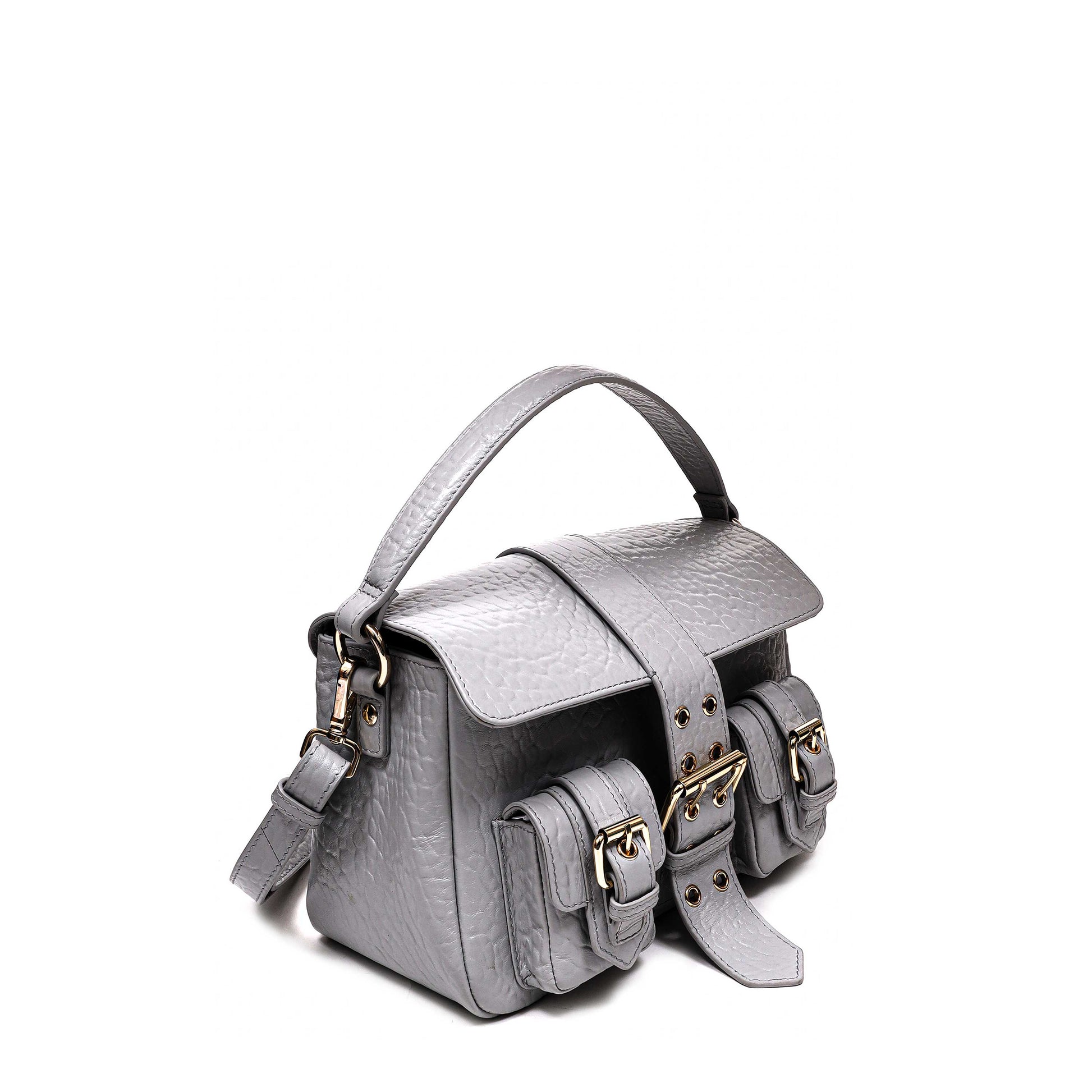 Núnoo Honey Buckle New Zealand Grey w. Gold Shoulder bags Grey