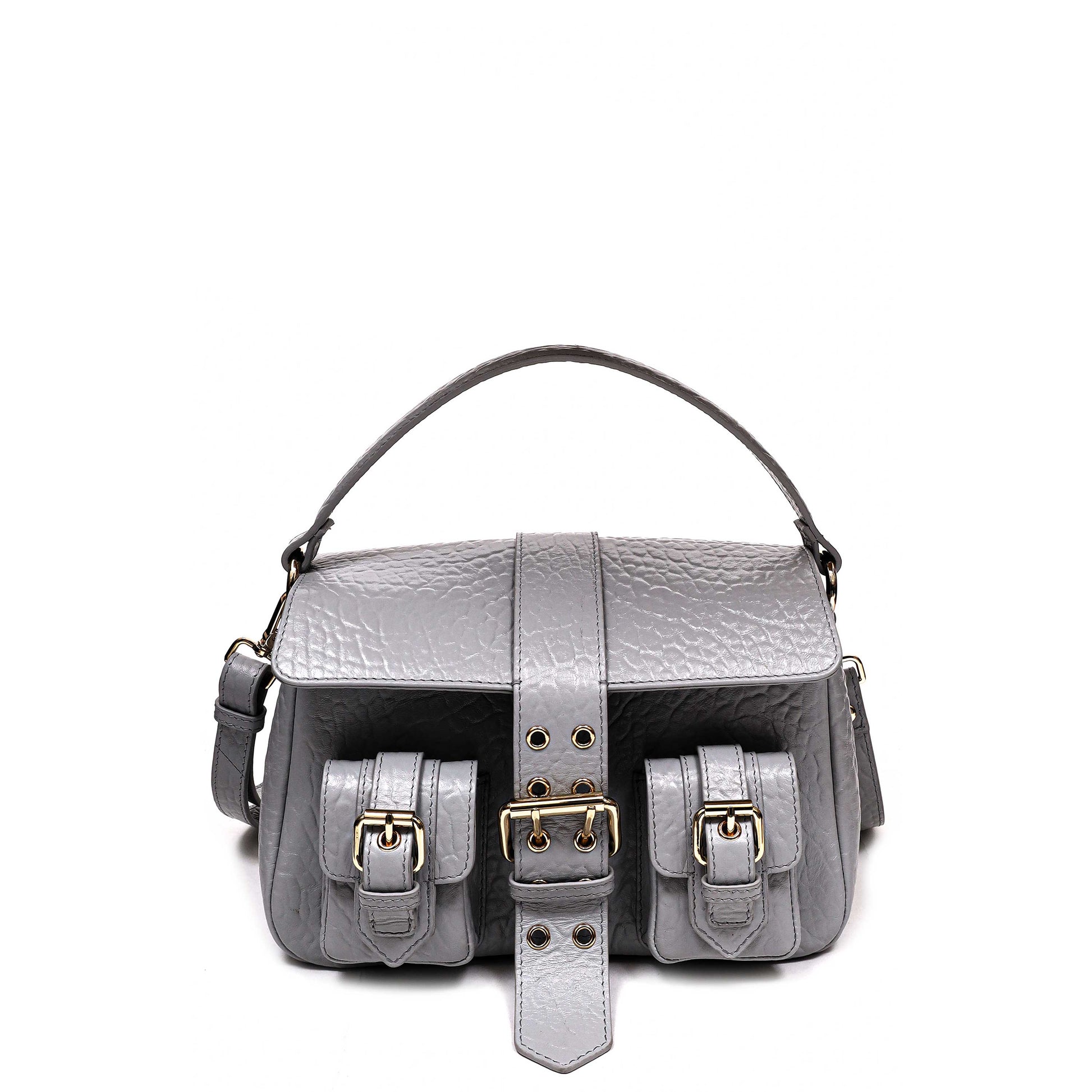 Núnoo Honey Buckle New Zealand Grey w. Gold Shoulder bags Grey