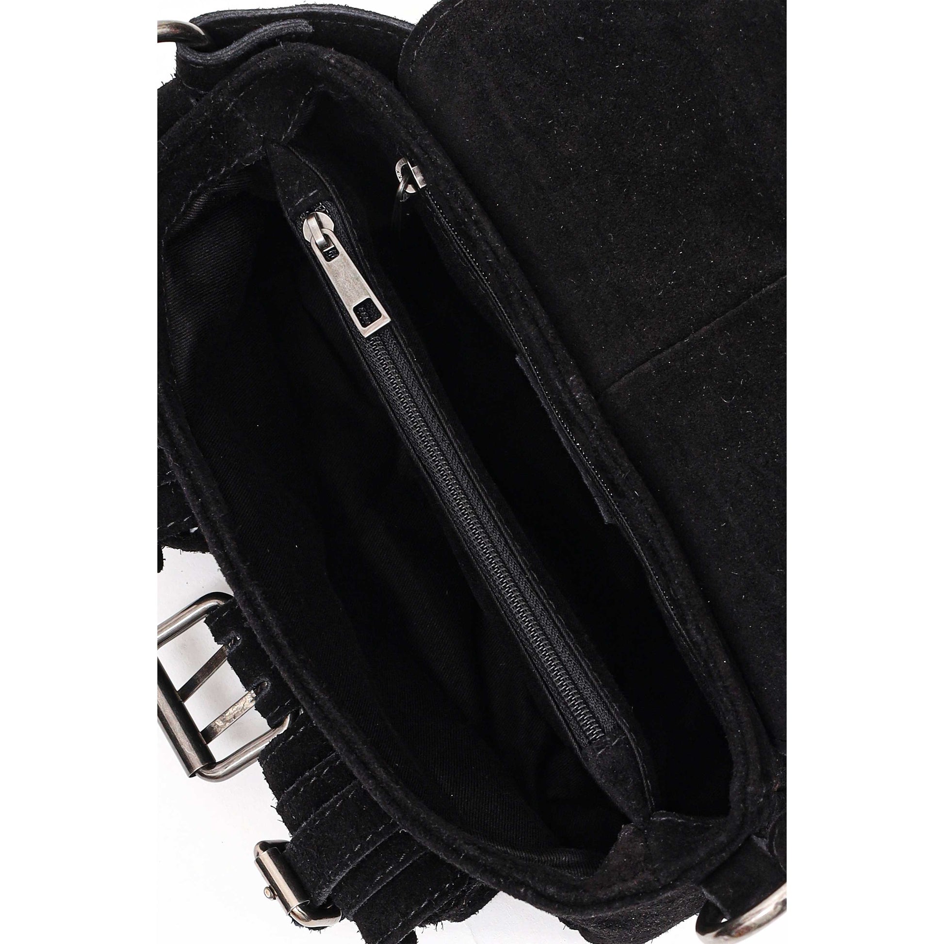 Núnoo Honey Buckle Suede Black Medium Black