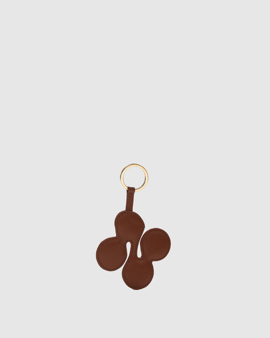 Núnoo Logo Keyring Florence Brown w. Gold Accessories Brown