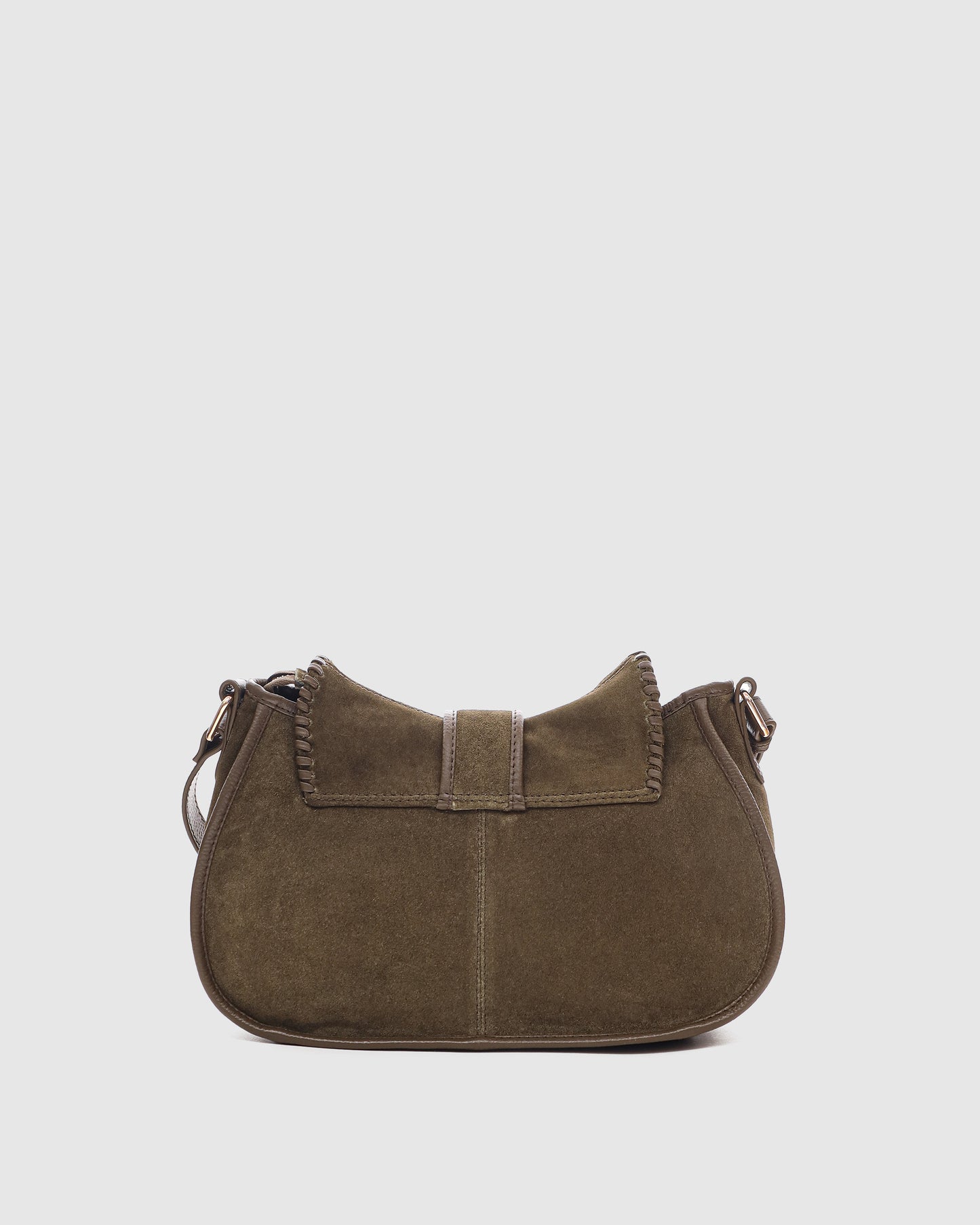 Núnoo Maria Stitch Suede Dark Olive w. Gold Medium Dark Olive