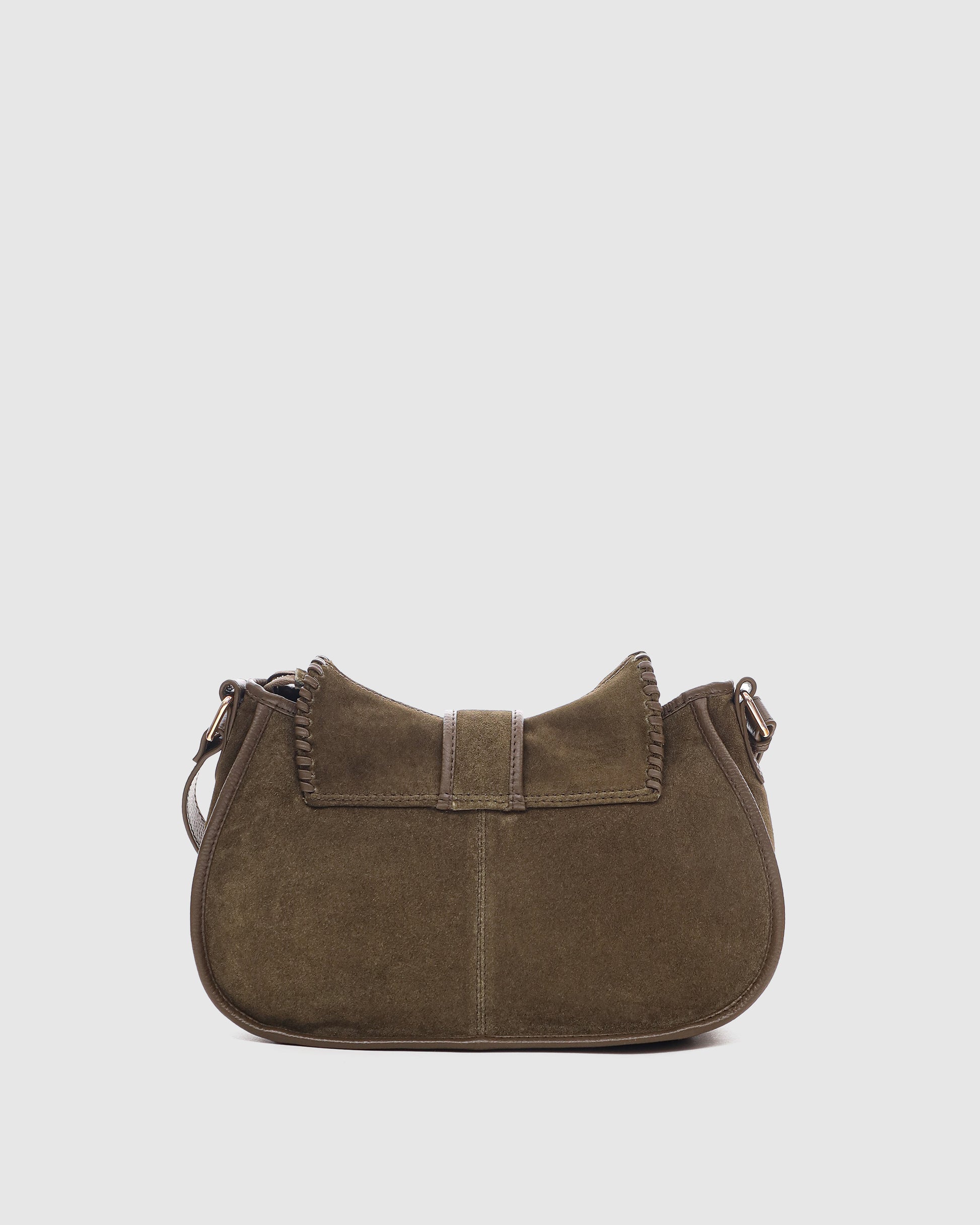 Núnoo Maria Stitch Suede Dark Olive w. Gold Medium Dark Olive