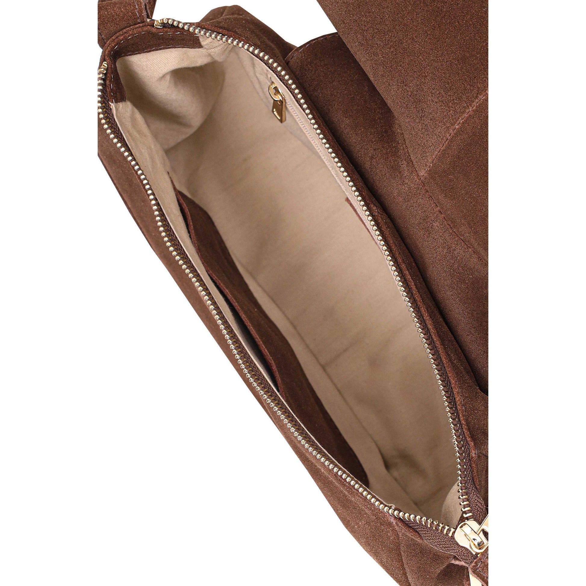 Núnoo Maria Suede Brown w. Gold Medium Brown