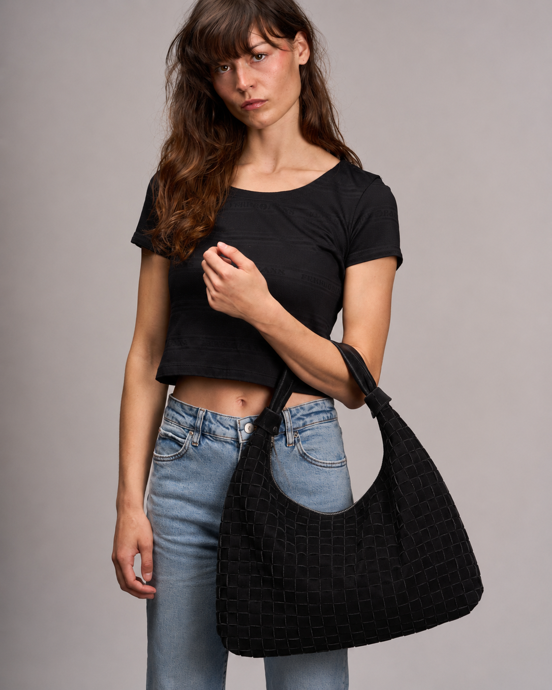 Núnoo Maxi Dandy Braided Suede Black Maxi Black