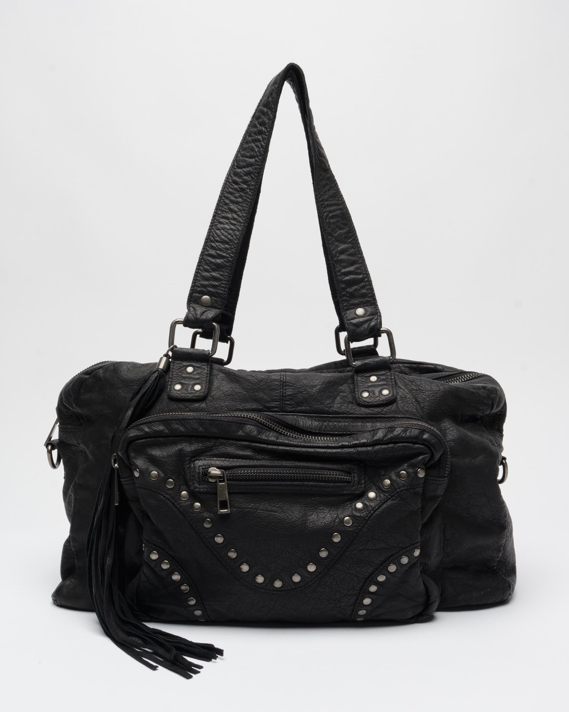 Núnoo Mille Rivet Washed Black w. Antique Silver Maxi Black