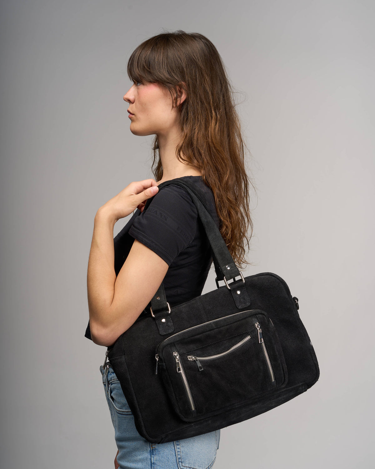 Núnoo Mille Suede Black Maxi Black