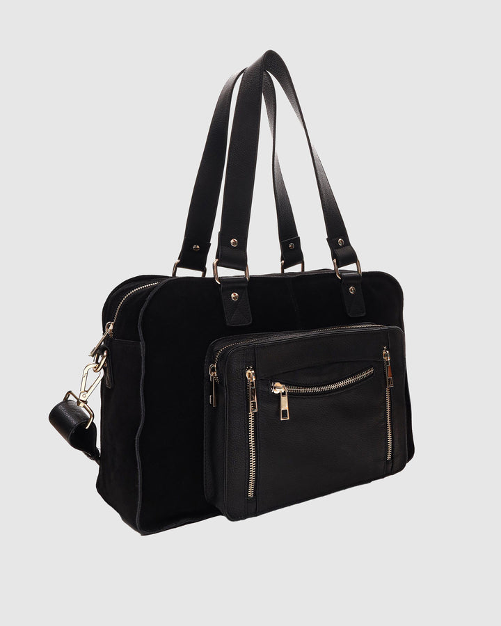 Núnoo Mille Suede Mix Black w. Gold Maxi Black