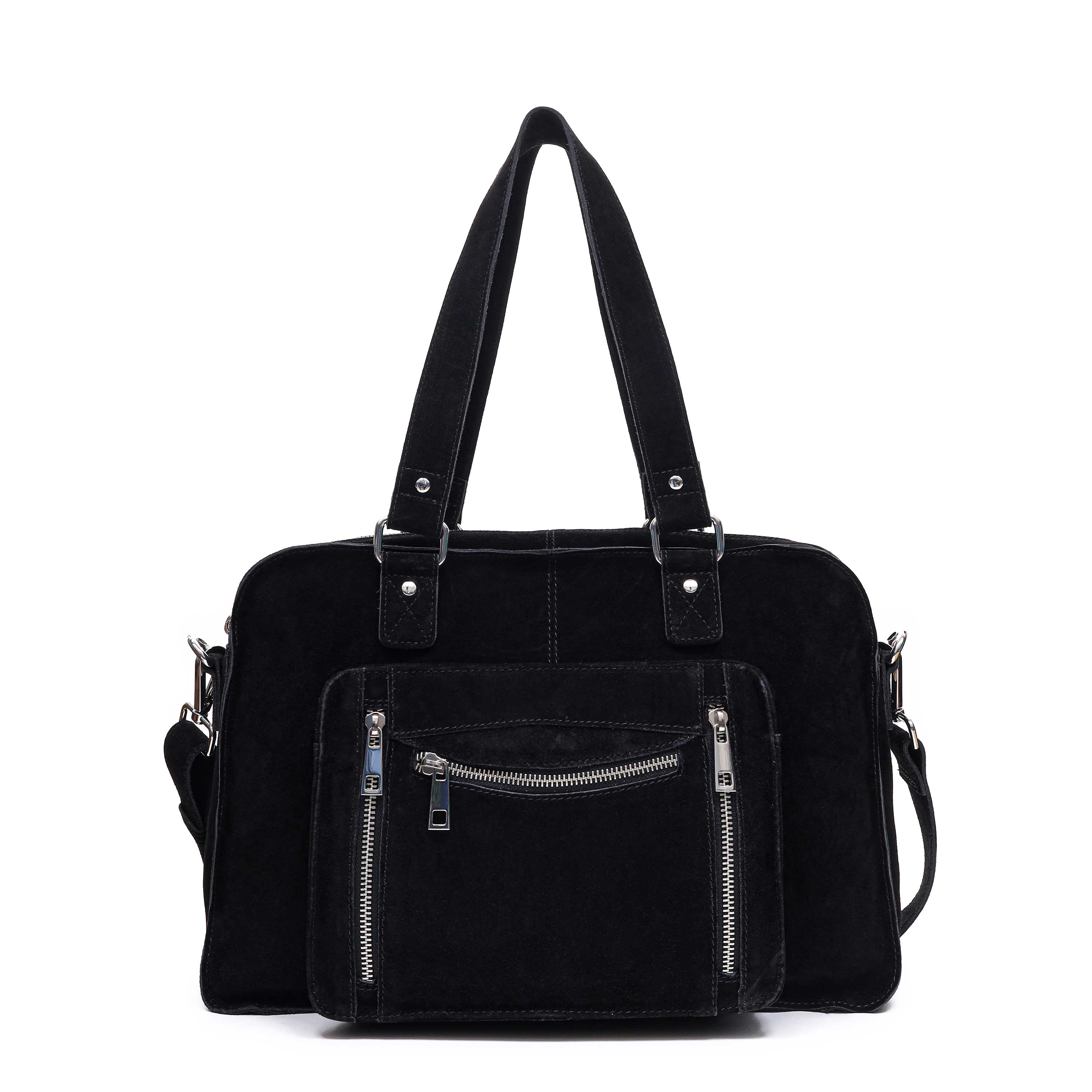 Black suede pocketbooks best sale