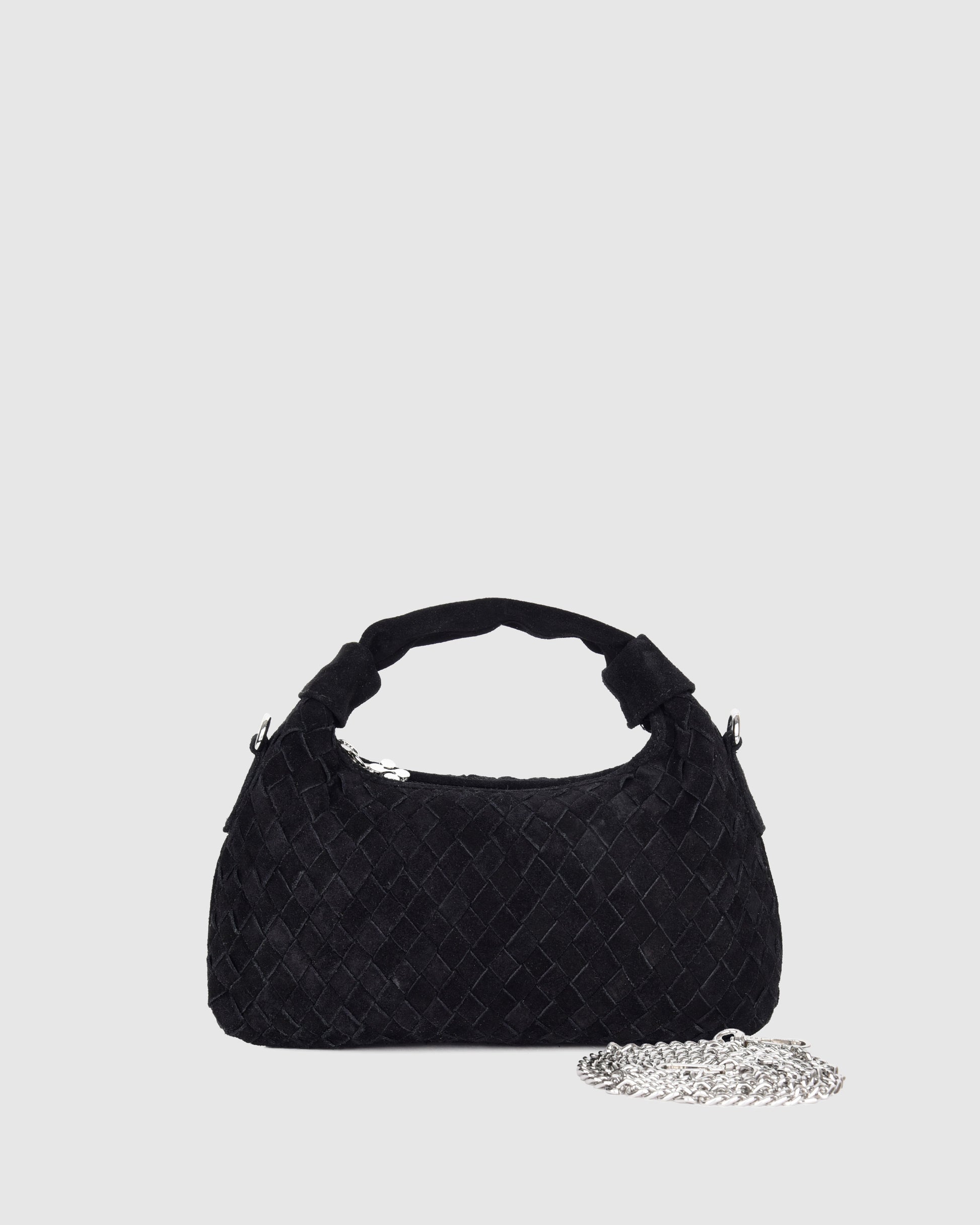 Núnoo Mini Dandy Braided Suede Black Small bag Black