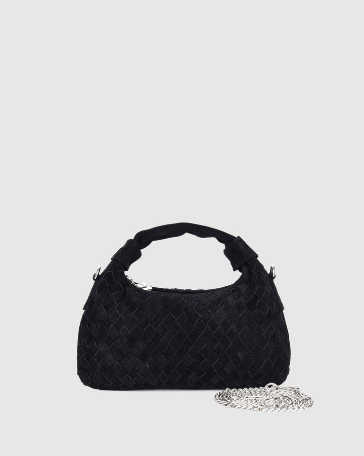 Núnoo Mini Dandy Braided Suede Black Small bag Black
