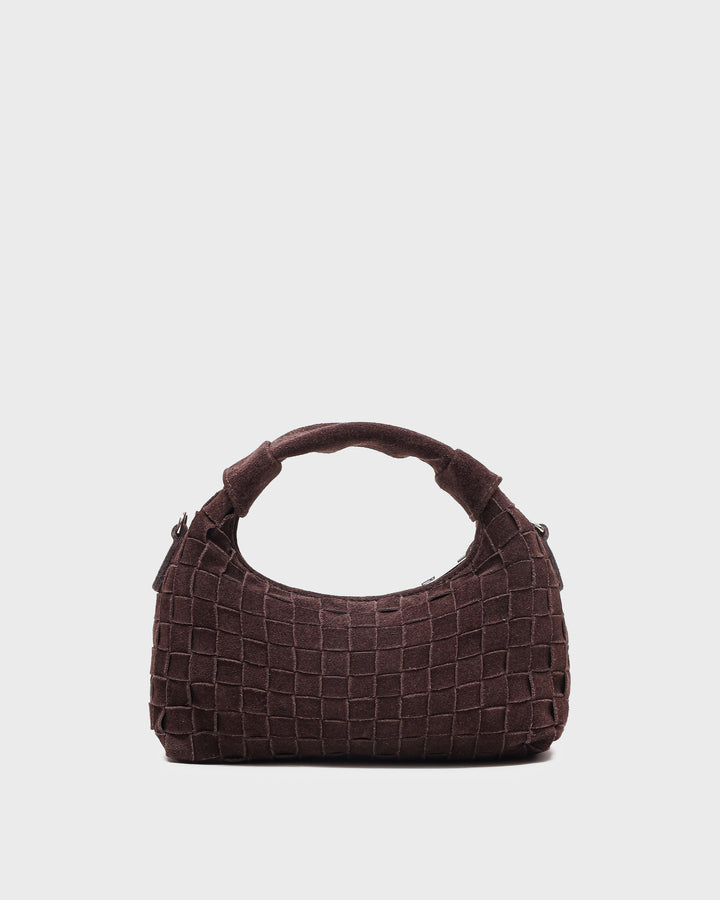 Núnoo Mini Dandy Braided Suede Chocolate Small bag Chocolate