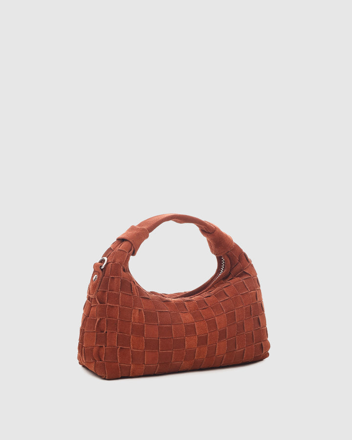 Núnoo Mini Dandy Braided Suede Redwood Small bag Redwood
