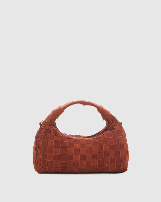 Núnoo Mini Dandy Braided Suede Redwood Small bag Redwood