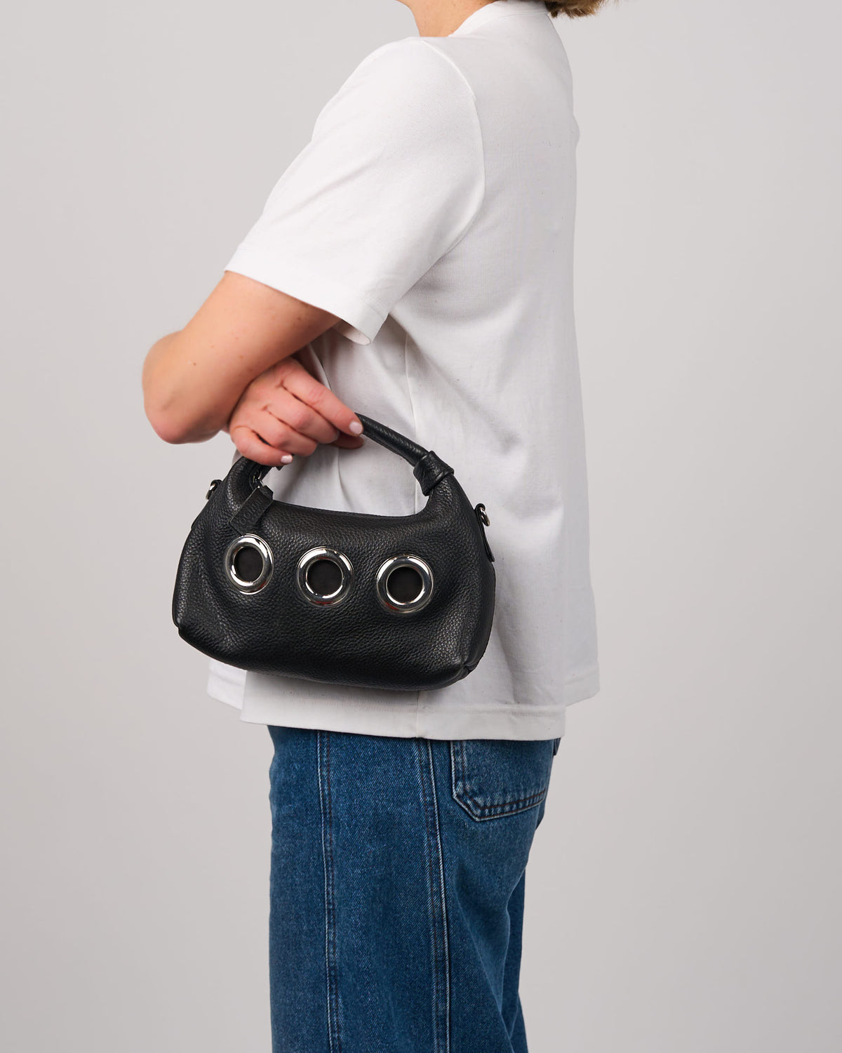 Núnoo Mini Dandy Eyelet Soft Black Small bag Black