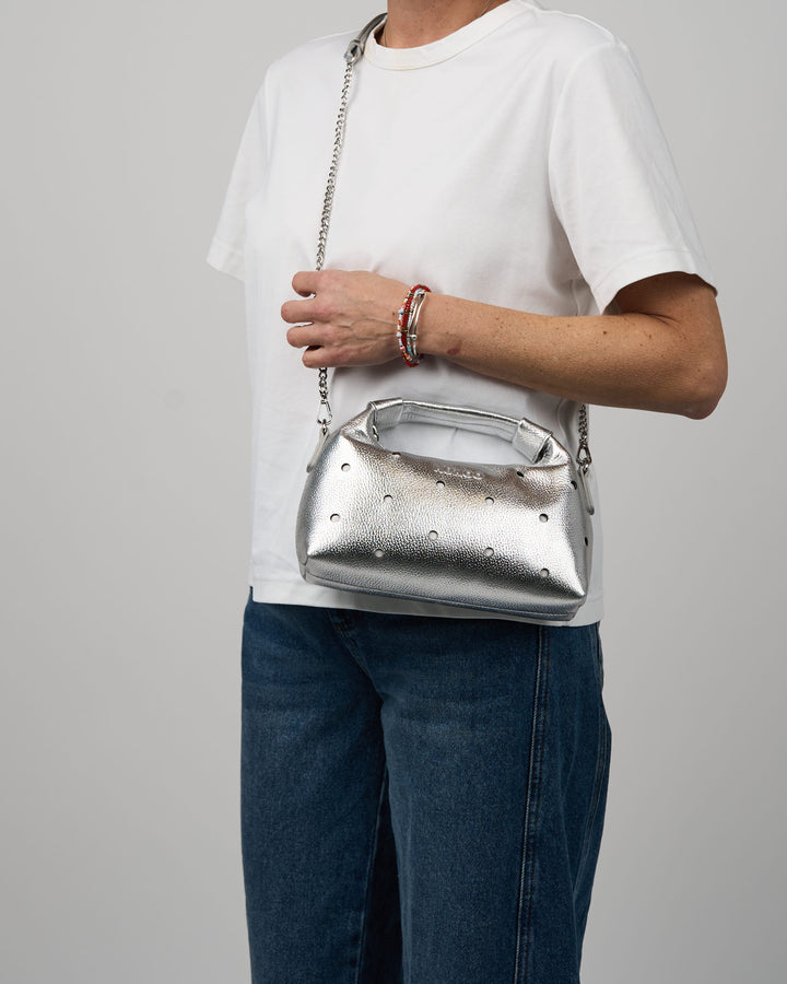 Núnoo Mini Dandy Metallic Silver Small bag Silver