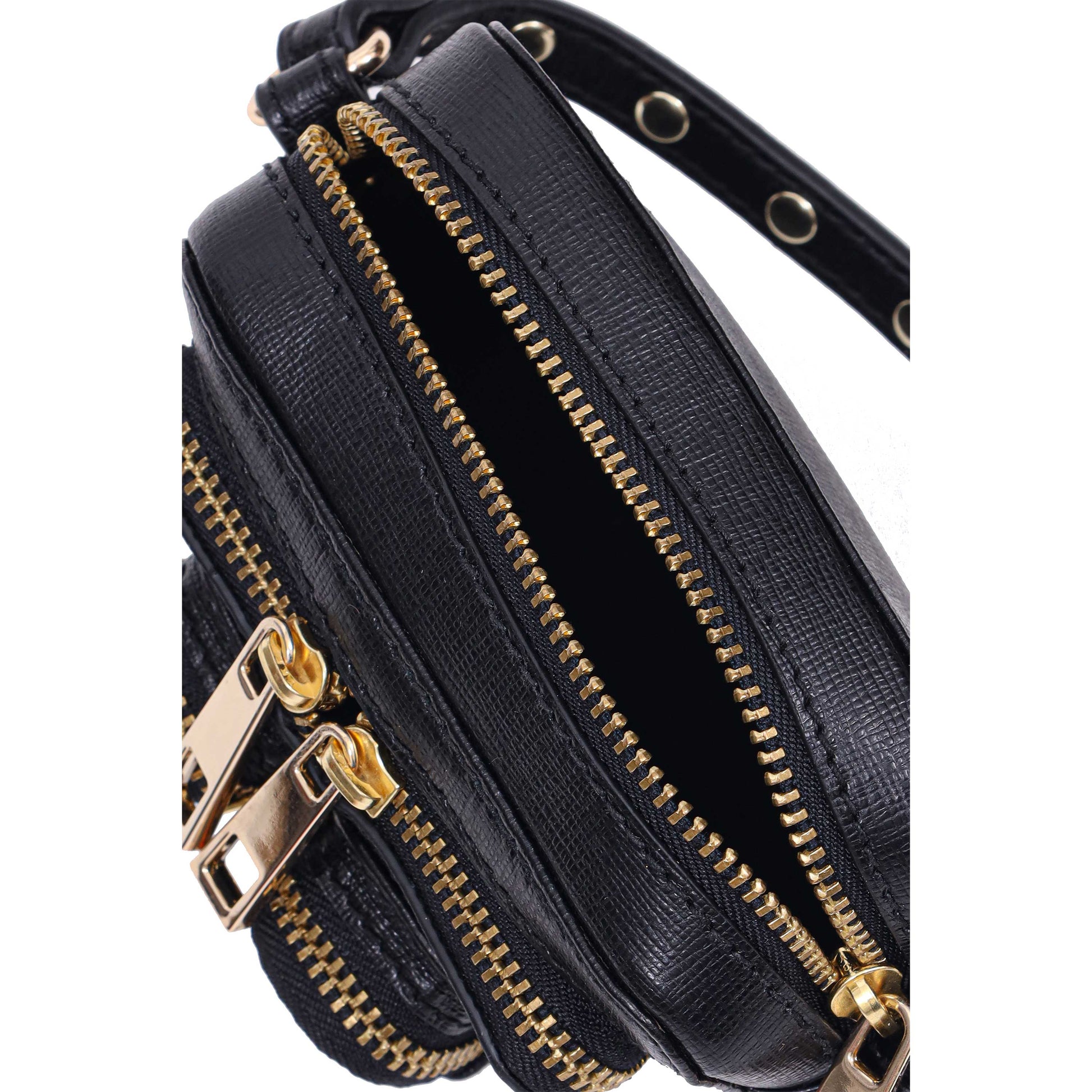 Núnoo Molly Florence Black w. Gold Small bag Black