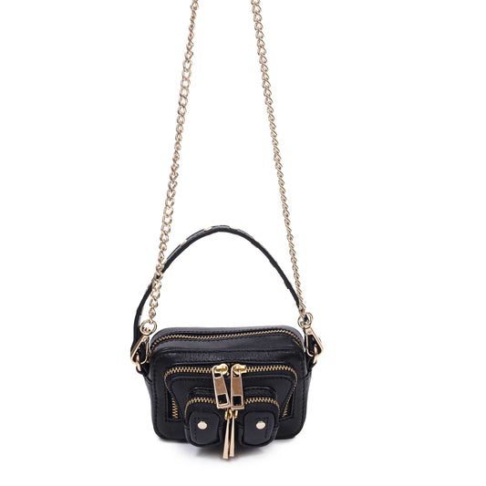 Núnoo Molly Florence Black w. Gold Small bag Black