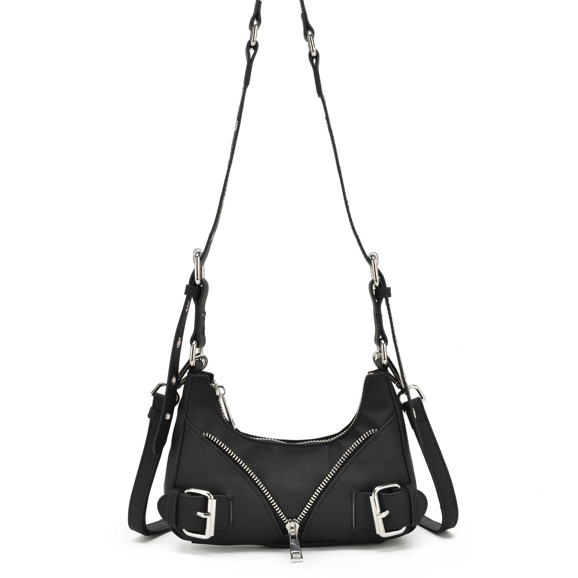 Núnoo Palma w. Zipper Bamboo Black Shoulder bags Black