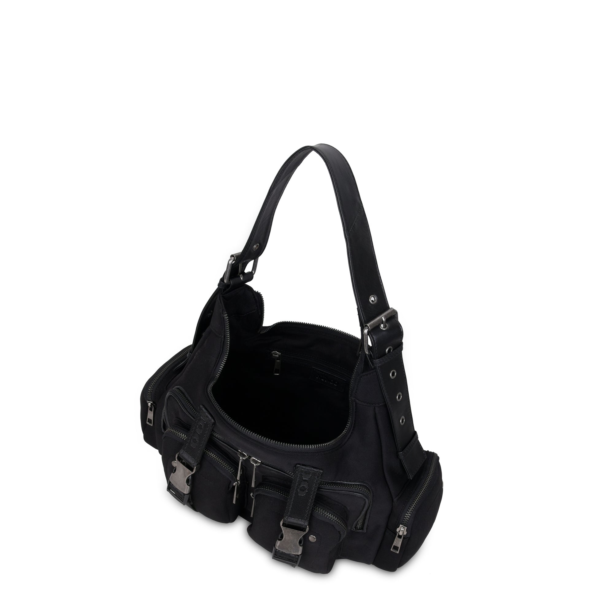 Núnoo Sally Buckle Scuba Black w. Antique Silver Medium Black