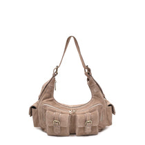 Sally Buckle Suede Beige w. Gold