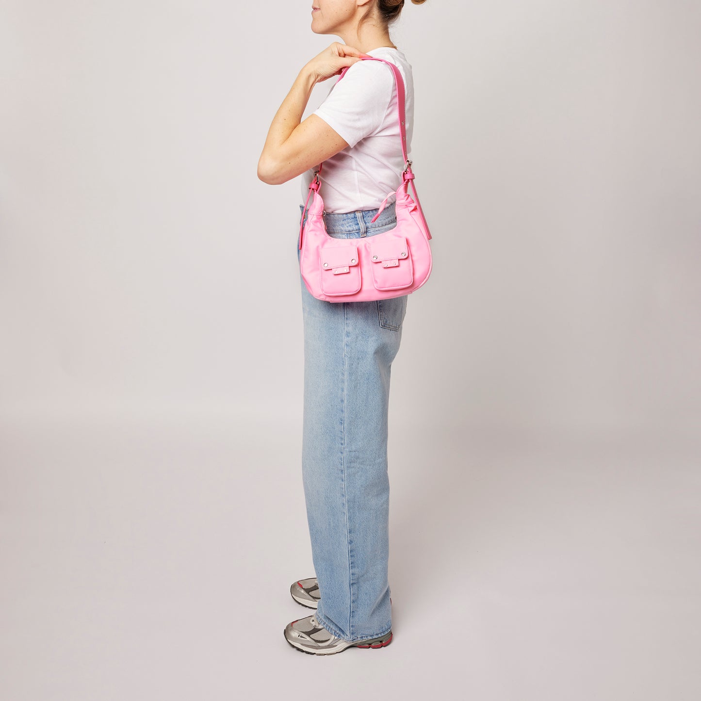 Núnoo Sally small Recycled nylon pink Shoulder bags