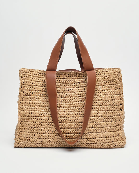 Núnoo Shopper Raffia Light Brown Maxi Light brown