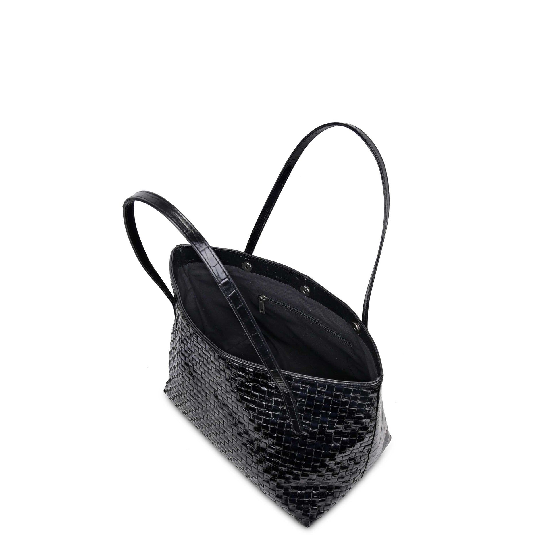 Núnoo Shopper Texas Braided Black Shoulder bags Black