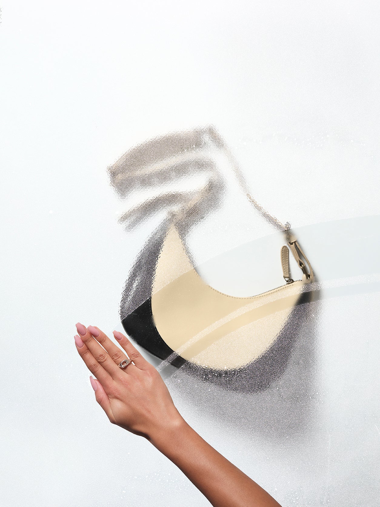 Núnoo Skye Cut Florence Beige/Black Shoulder bags Beige/Balck