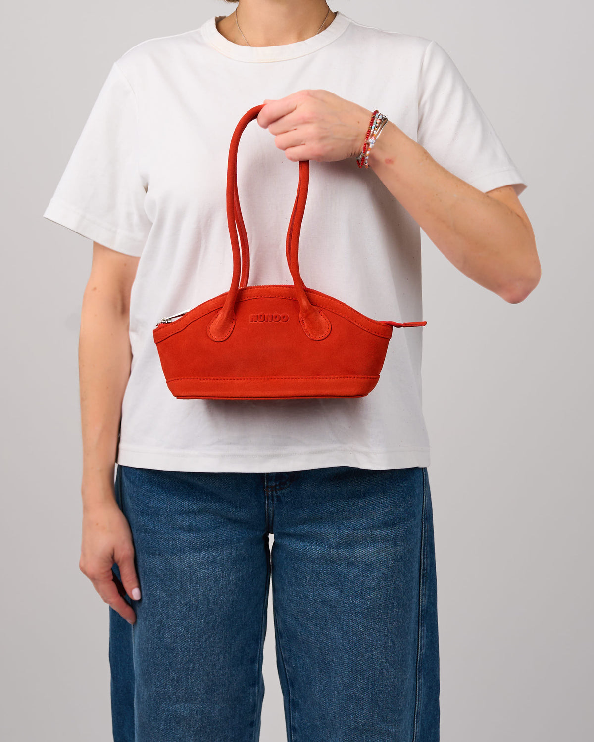 Núnoo Small Ayo Suede Red Small bag Red
