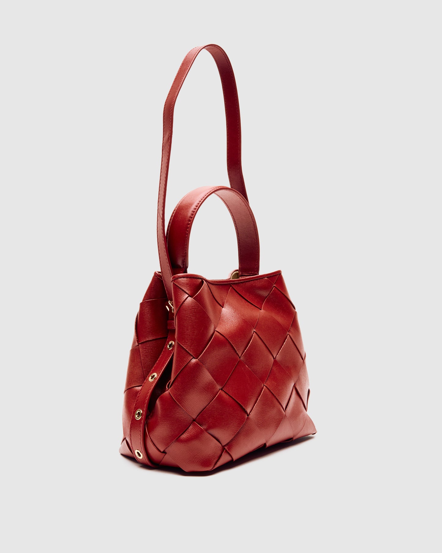 Núnoo Small Chiara Braided Florence Maroon w. Gold Medium Maroon