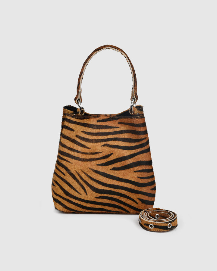 Núnoo Small Chiara Stripes Deluxe Dark Brown Medium Stripes