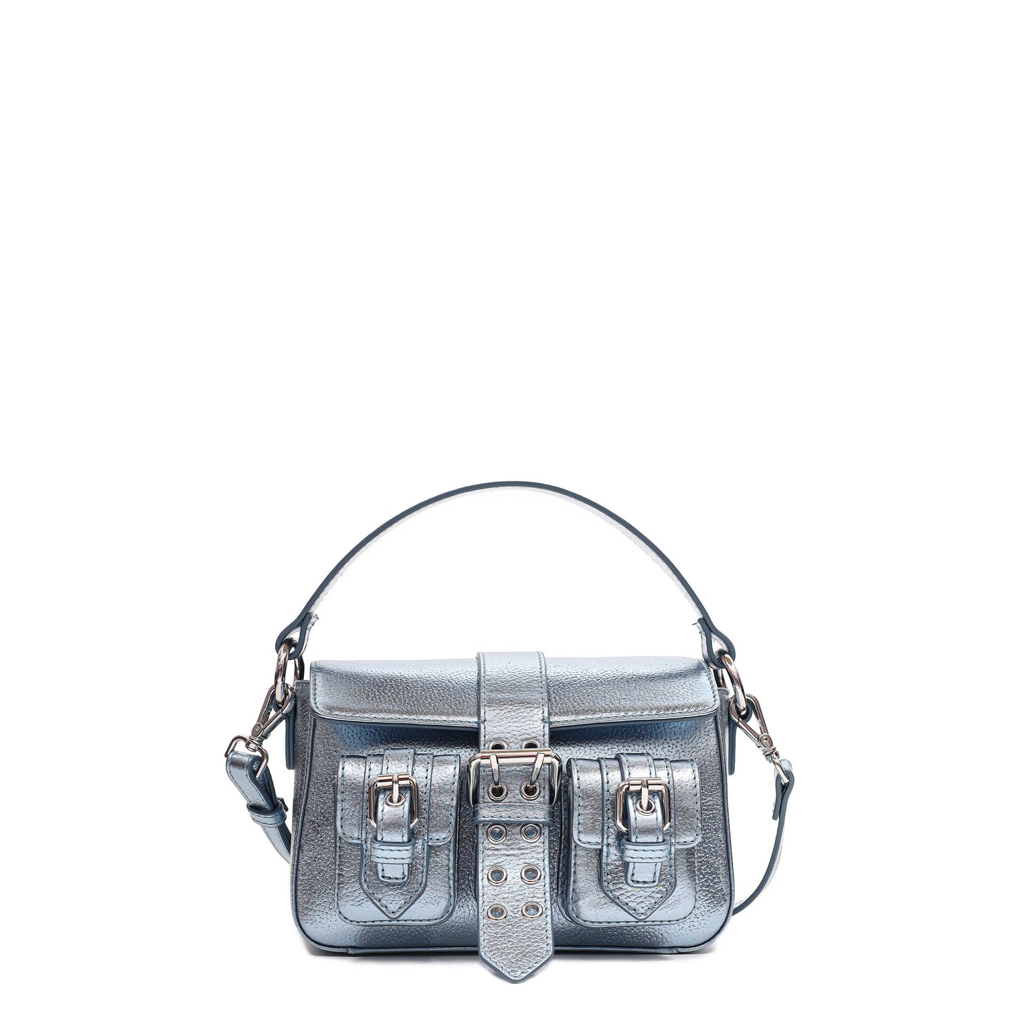 Núnoo Small Honey Buckle Metallic Light Blue Shoulder bags Light blue