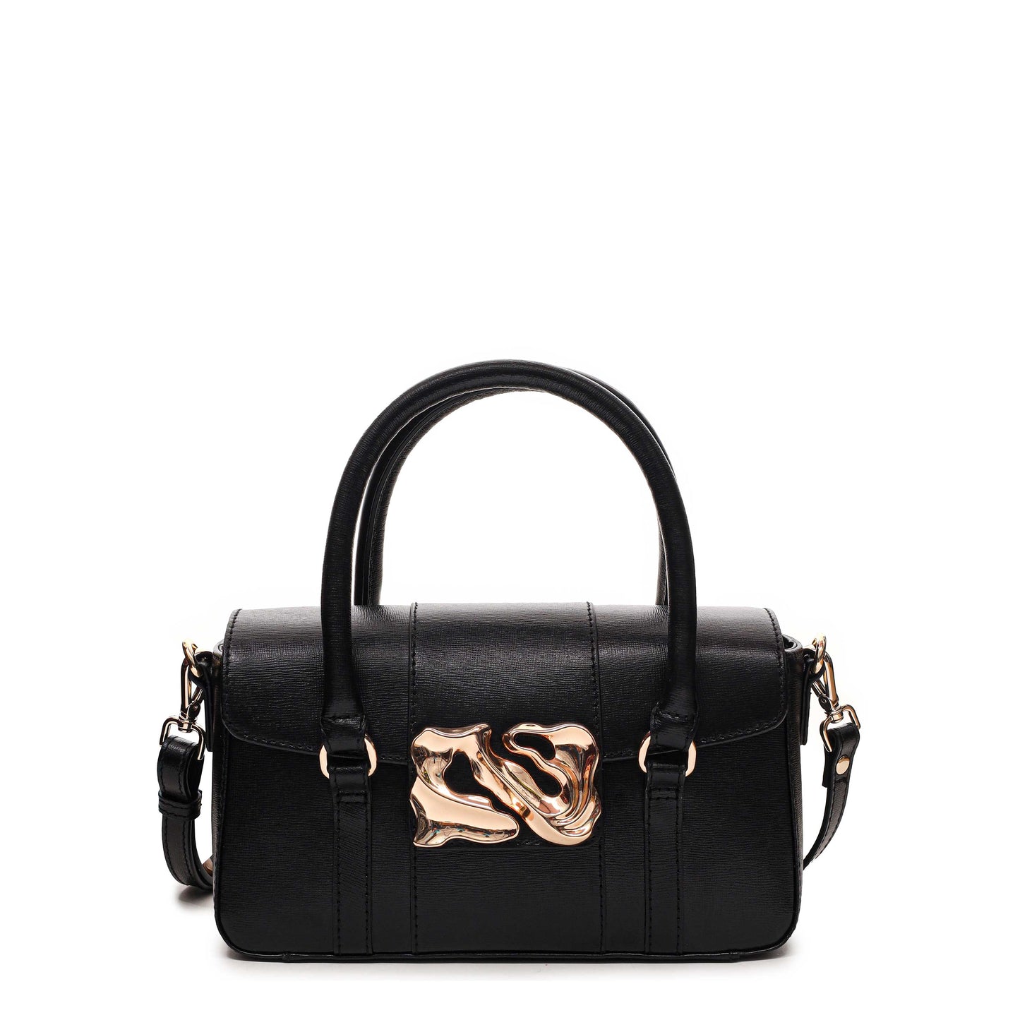 Núnoo Small Maggie Icon Florence Black w. Gold Small bag Black
