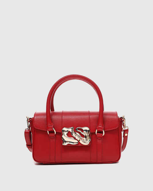 Núnoo Small Maggie Icon Florence Bright Red w. Gold Small bag