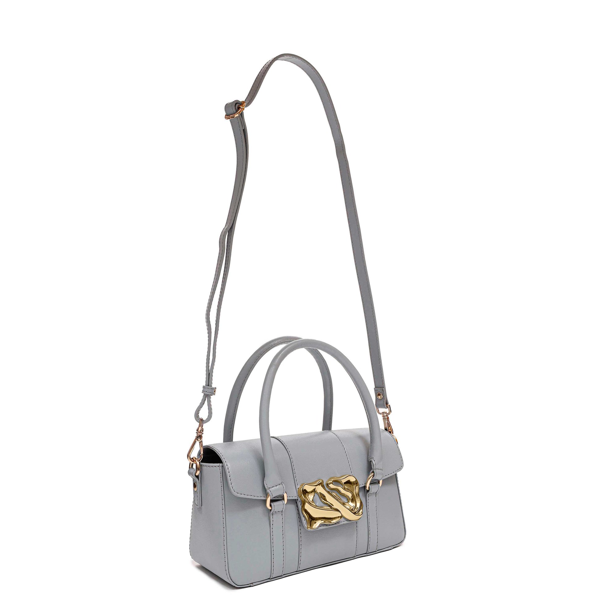 Núnoo Small Maggie Icon Florence Light Grey w. Gold Small bag Light grey