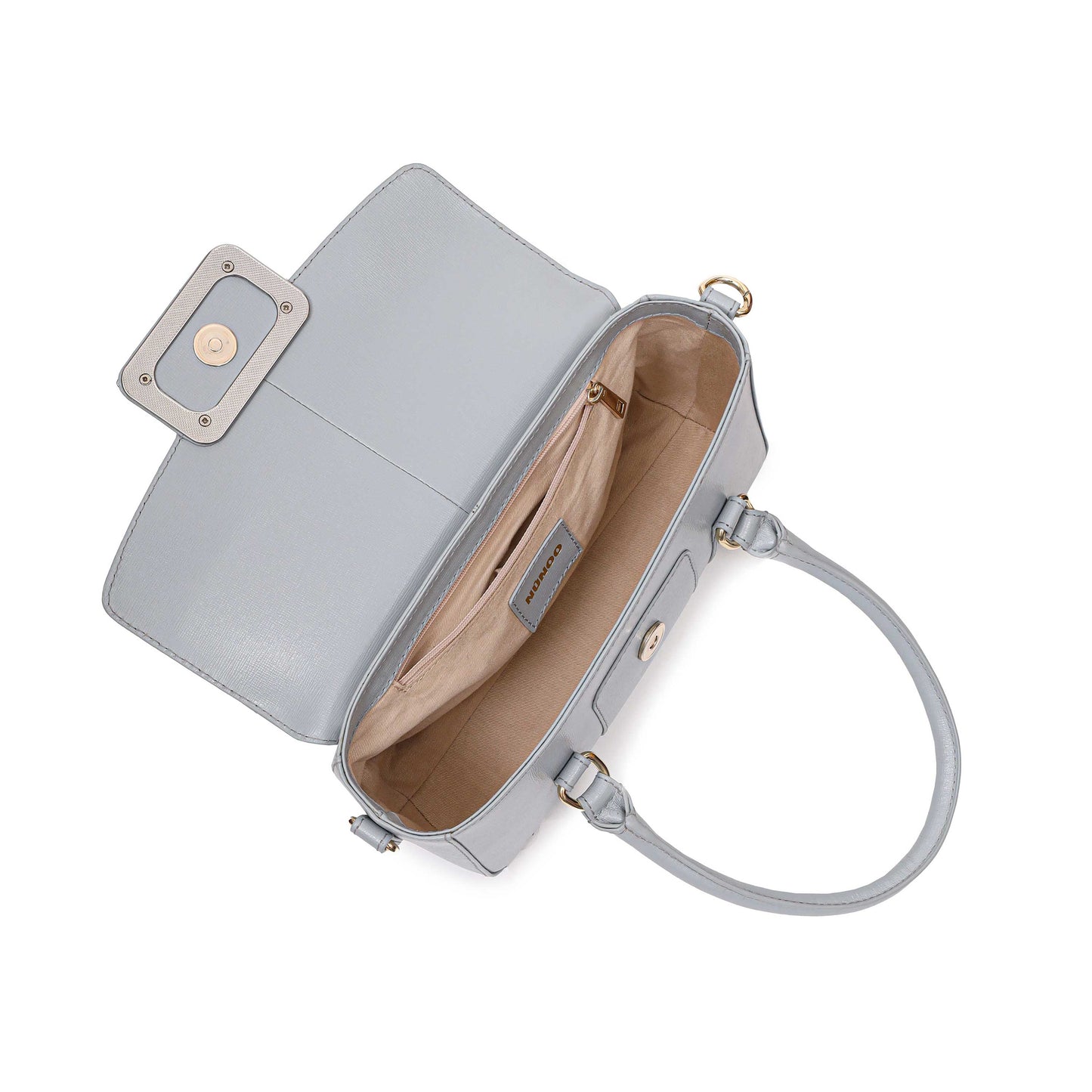 Núnoo Small Maggie Icon Florence Light Grey w. Gold Small bag Light grey