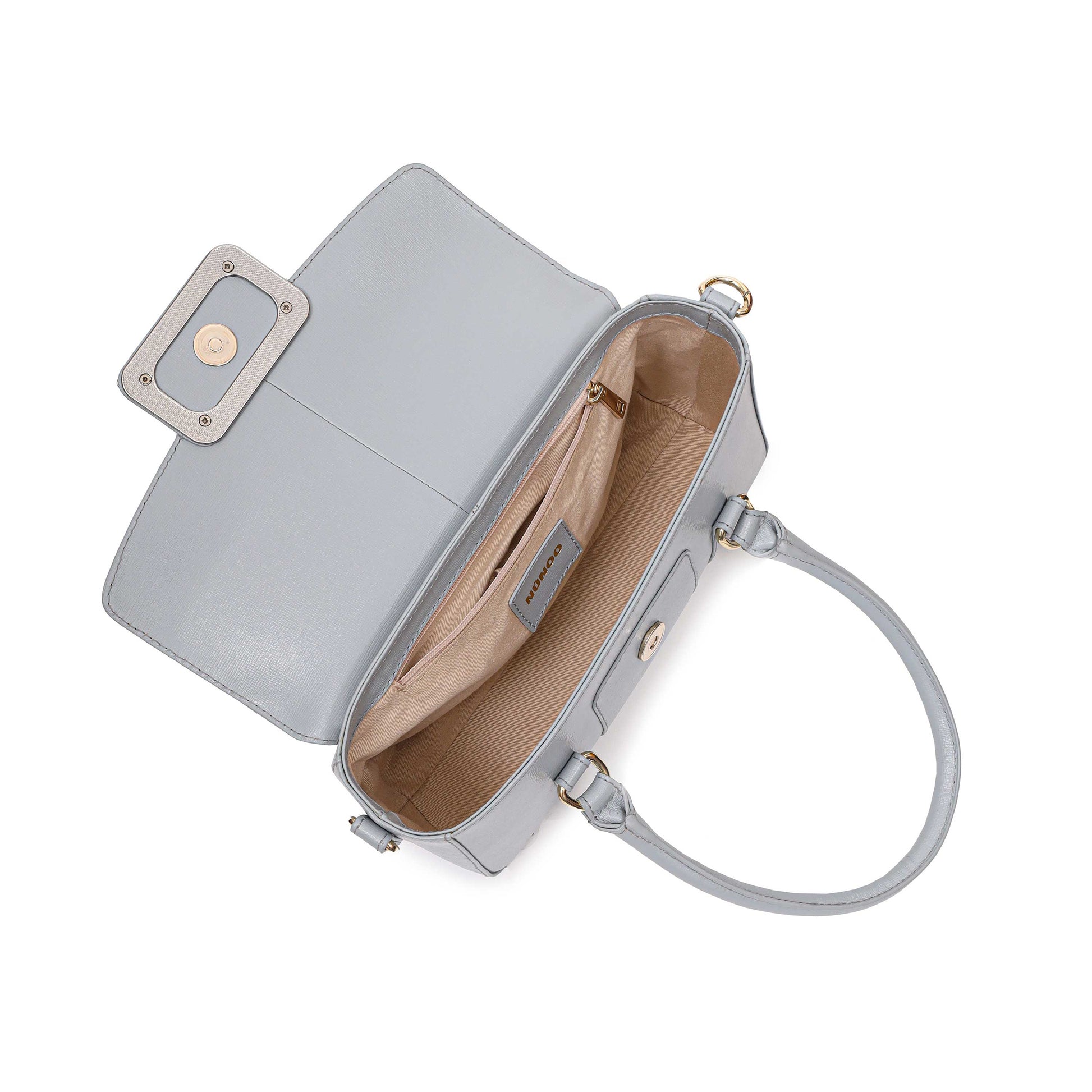 Núnoo Small Maggie Icon Florence Light Grey w. Gold Small bag Light grey