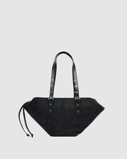 Núnoo Small Nora Scale Suede Black Medium Black