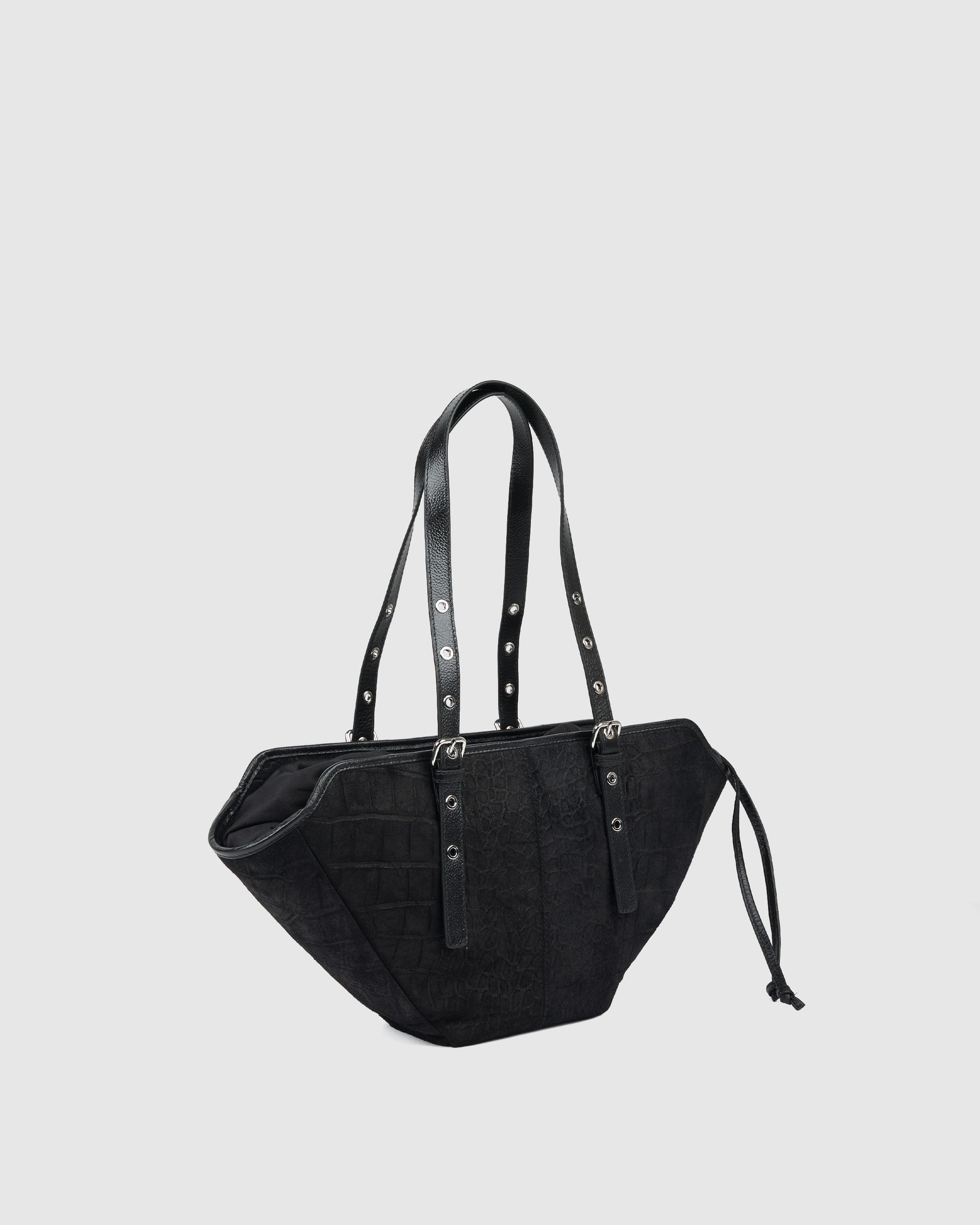 Núnoo Small Nora Scale Suede Black Medium Black