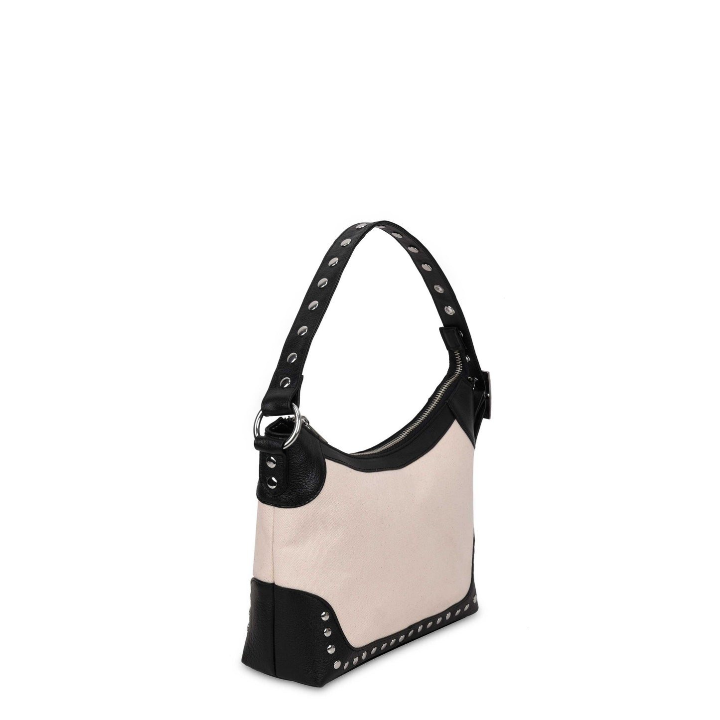Núnoo Small Rio Rivet Canvas Leather Off White Medium Off white