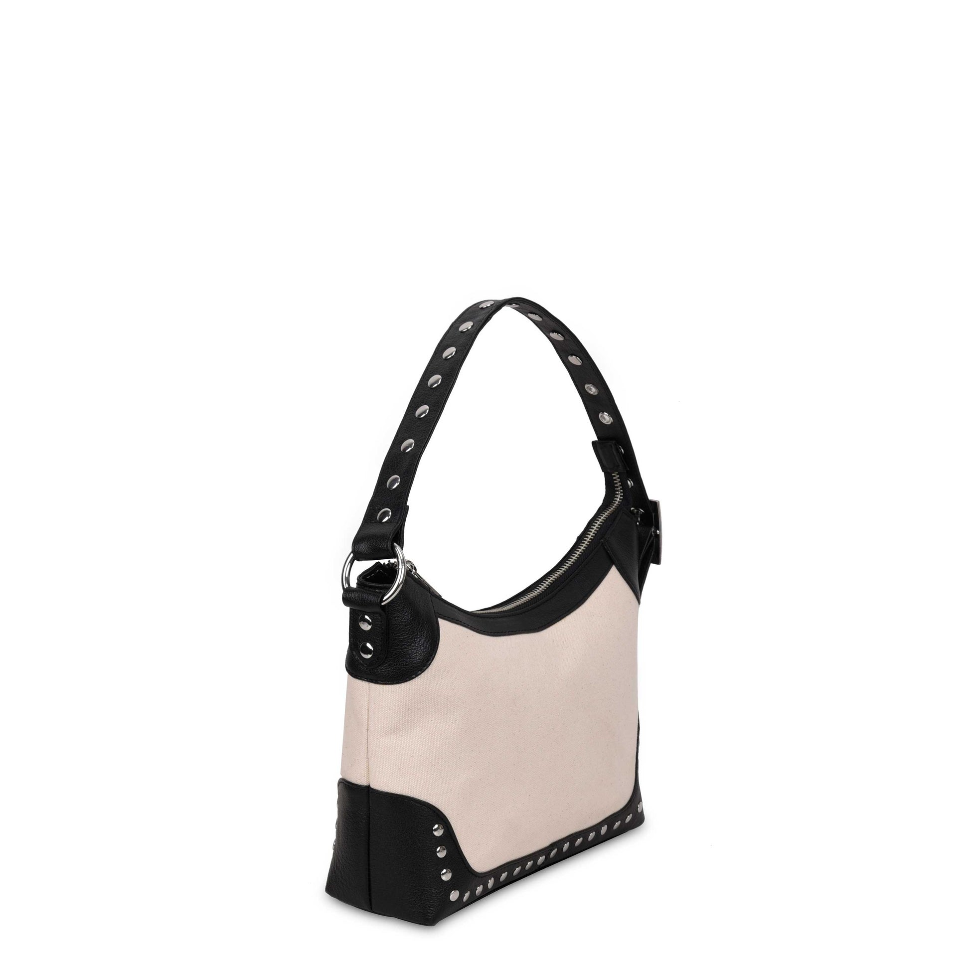 Núnoo Small Rio Rivet Canvas Leather Off White Medium Off white