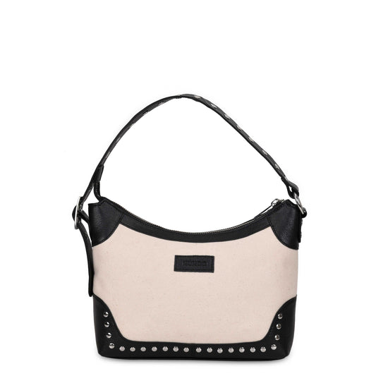 Núnoo Small Rio Rivet Canvas Leather Off White Medium Off white