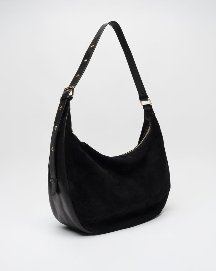 Núnoo Stella Small Suede Black w. Gold Large Black